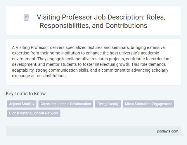 Visiting Professor Job Description: Roles, Responsibilities, and Contributions