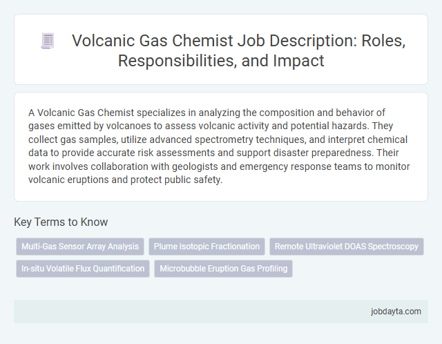 Volcanic Gas Chemist Job Description: Roles, Responsibilities, and Impact