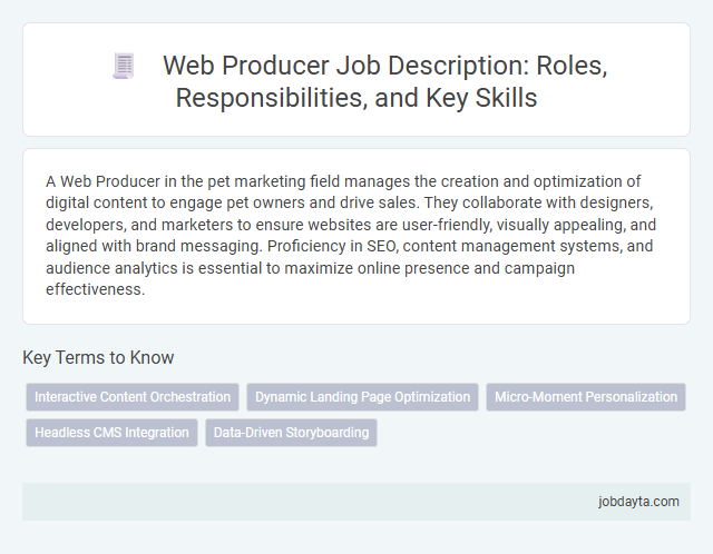Web Producer Job Description: Roles, Responsibilities, and Key Skills