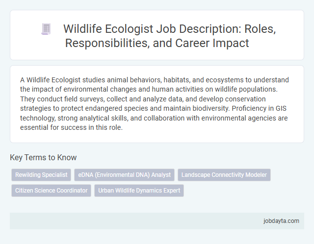 Wildlife Ecologist Job Description: Roles, Responsibilities, and Career Impact
