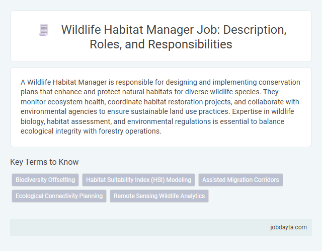 Wildlife Habitat Manager Job: Description, Roles, and Responsibilities