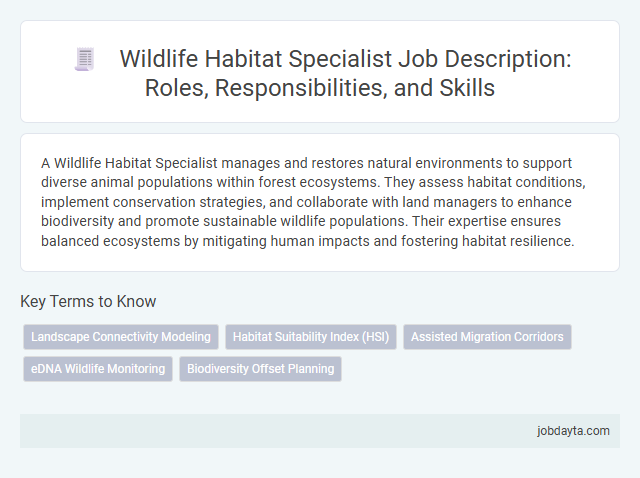 Wildlife Habitat Specialist Job Description: Roles, Responsibilities, and Skills