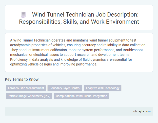 Wind Tunnel Technician Job Description: Responsibilities, Skills, and Work Environment