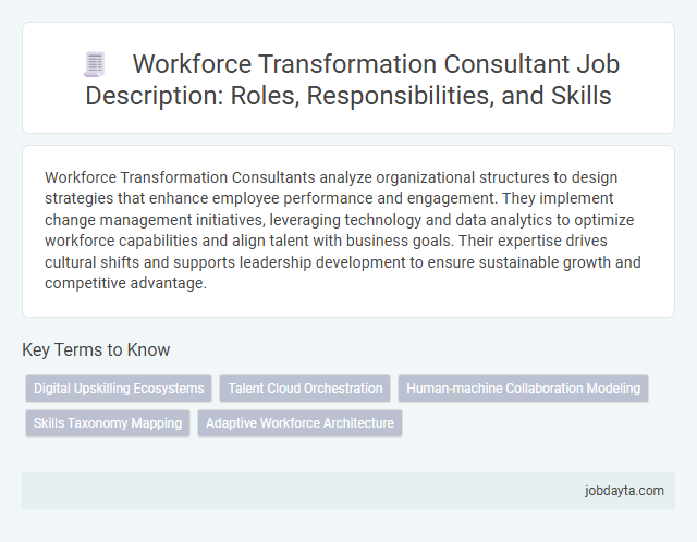 Workforce Transformation Consultant Job Description: Roles, Responsibilities, and Skills