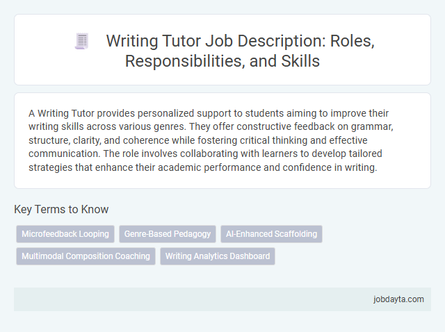Writing Tutor Job Description: Roles, Responsibilities, and Skills