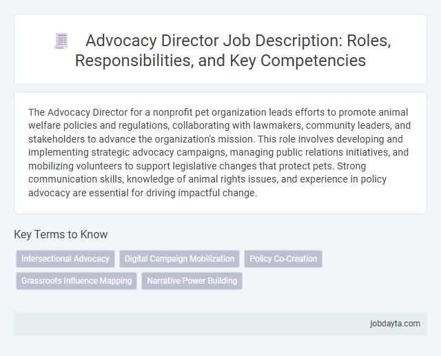 Advocacy Director Job Description: Roles, Responsibilities, and Key Competencies