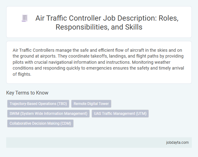 Air Traffic Controller Job Description: Roles, Responsibilities, and Skills