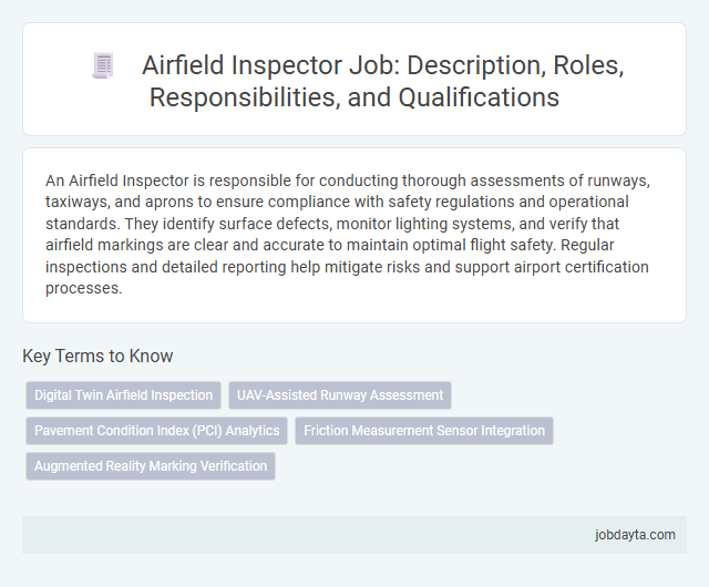 Airfield Inspector Job: Description, Roles, Responsibilities, and Qualifications