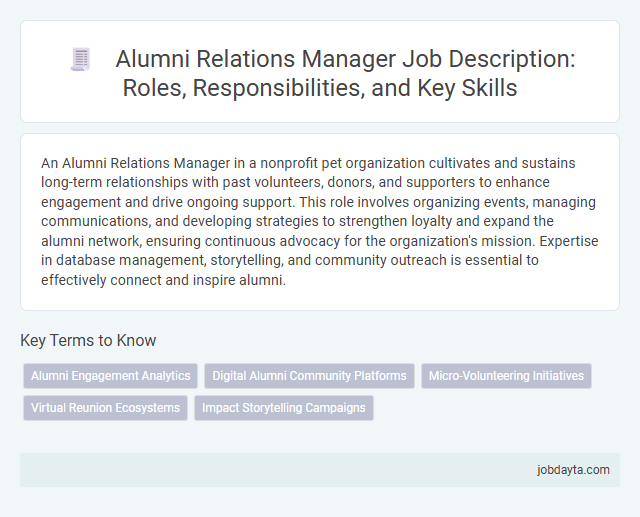 Alumni Relations Manager Job Description: Roles, Responsibilities, and Key Skills