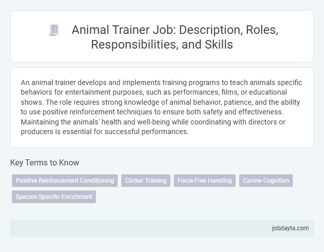 Animal Trainer Job: Description, Roles, Responsibilities, and Skills