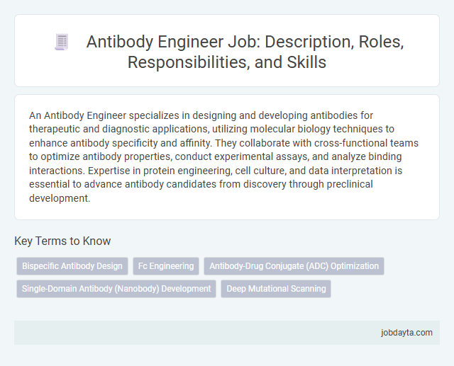 Antibody Engineer Job: Description, Roles, Responsibilities, and Skills