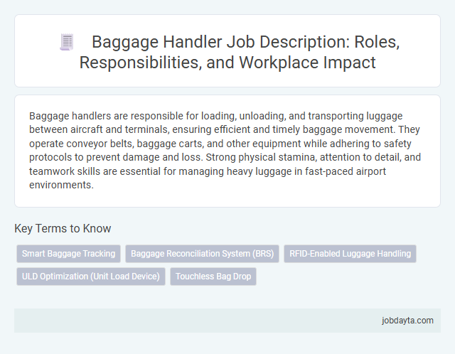 Baggage Handler Job Description: Roles, Responsibilities, and Workplace Impact