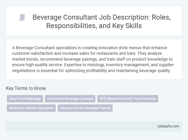 Beverage Consultant Job Description: Roles, Responsibilities, and Key Skills