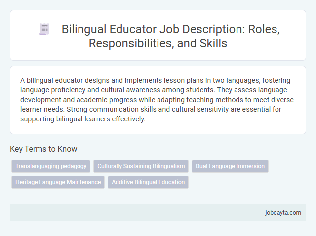 Bilingual Educator Job Description: Roles, Responsibilities, and Skills