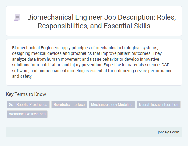 Biomechanical Engineer Job Description: Roles, Responsibilities, and Essential Skills