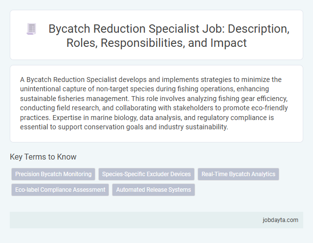Bycatch Reduction Specialist Job: Description, Roles, Responsibilities, and Impact