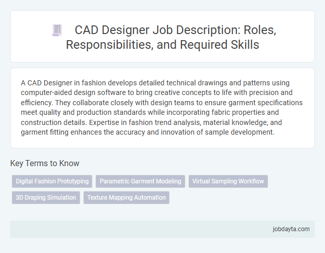 CAD Designer Job Description: Roles, Responsibilities, and Required Skills