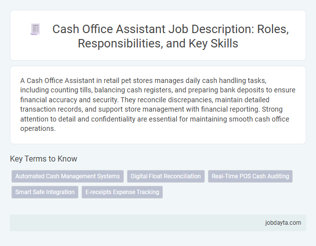 Cash Office Assistant Job Description: Roles, Responsibilities, and Key Skills