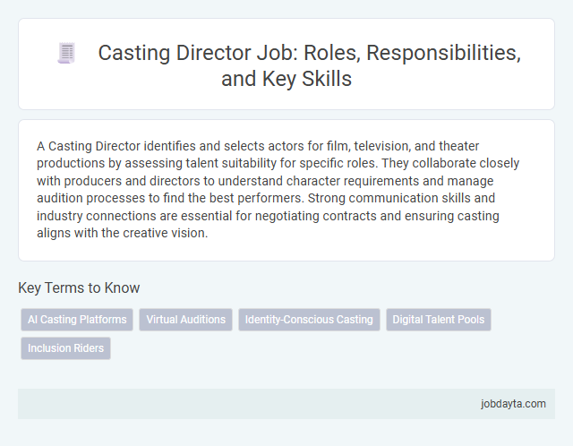 Casting Director Job: Roles, Responsibilities, and Key Skills