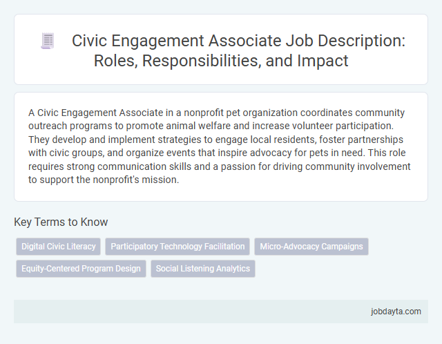 Civic Engagement Associate Job Description: Roles, Responsibilities, and Impact