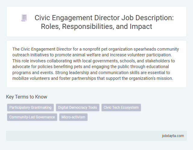 Civic Engagement Director Job Description: Roles, Responsibilities, and Impact