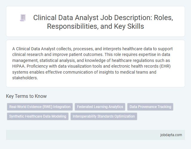 Clinical Data Analyst Job Description: Roles, Responsibilities, and Key Skills