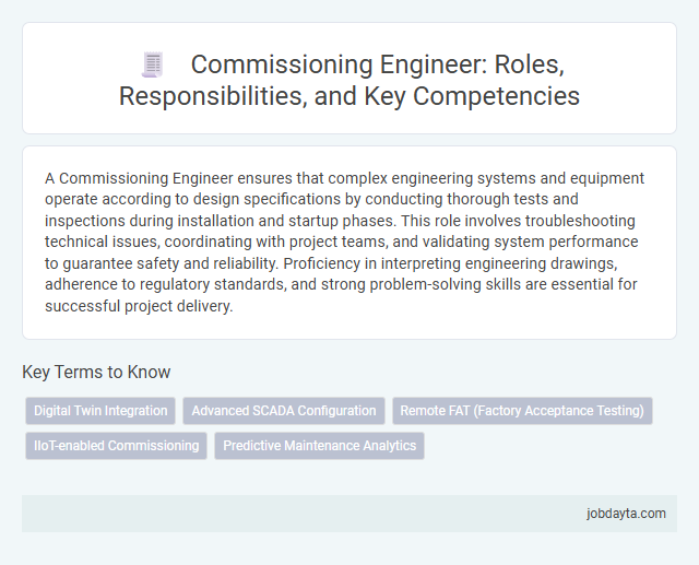 Commissioning Engineer: Roles, Responsibilities, and Key Competencies