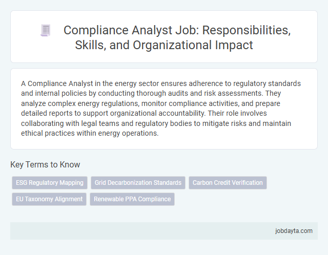 Compliance Analyst Job: Responsibilities, Skills, and Organizational Impact