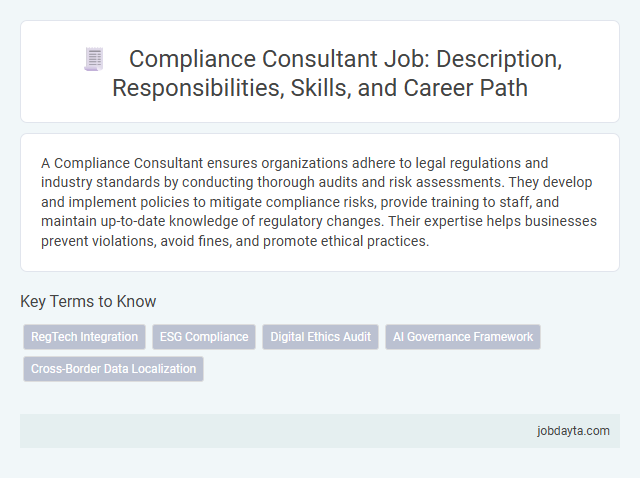 Compliance Consultant Job: Description, Responsibilities, Skills, and Career Path