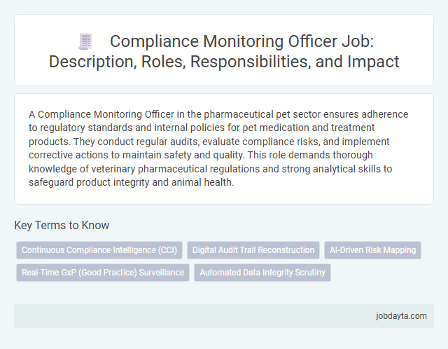 Compliance Monitoring Officer Job: Description, Roles, Responsibilities, and Impact