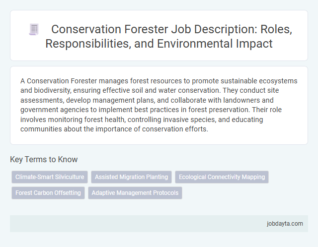 Conservation Forester Job Description: Roles, Responsibilities, and Environmental Impact