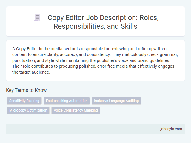 Copy Editor Job Description: Roles, Responsibilities, and Skills