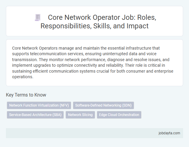 Core Network Operator Job: Roles, Responsibilities, Skills, and Impact
