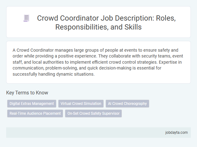 Crowd Coordinator Job Description: Roles, Responsibilities, and Skills