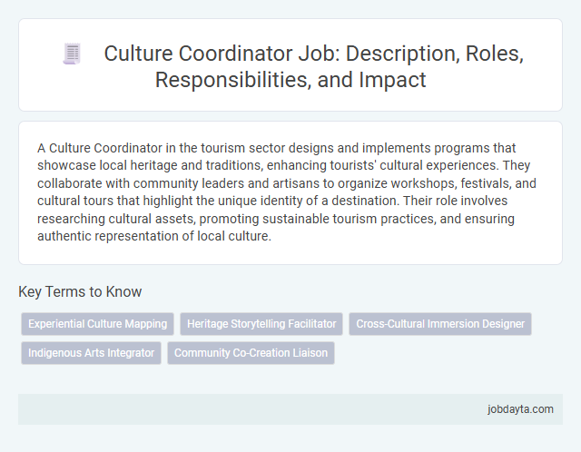 Culture Coordinator Job: Description, Roles, Responsibilities, and Impact