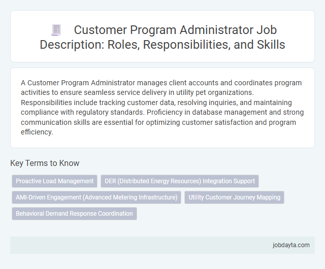 Customer Program Administrator Job Description: Roles, Responsibilities, and Skills