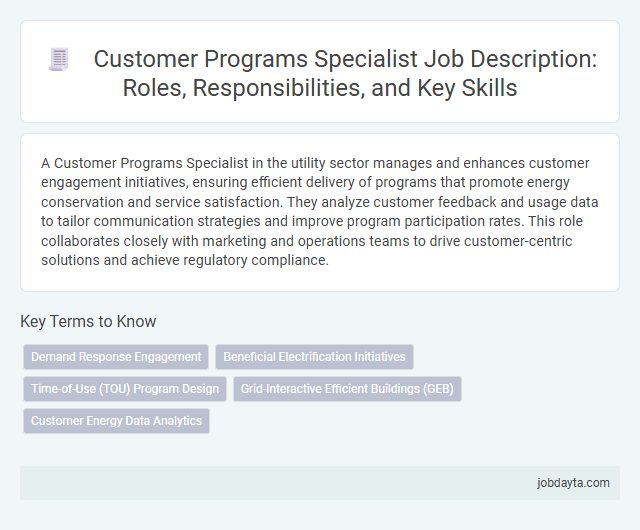 Customer Programs Specialist Job Description: Roles, Responsibilities, and Key Skills