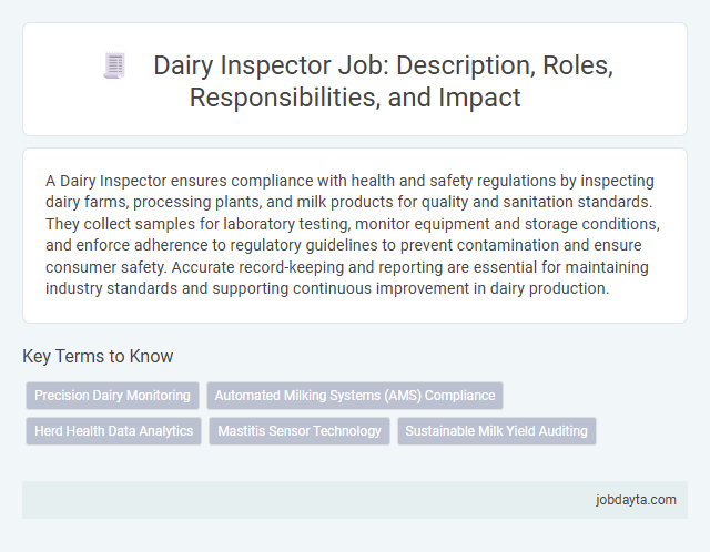 Dairy Inspector Job: Description, Roles, Responsibilities, and Impact