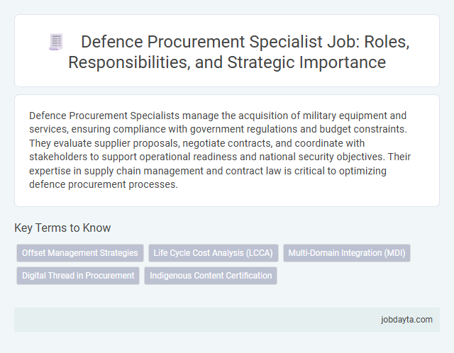 Defence Procurement Specialist Job: Roles, Responsibilities, and Strategic Importance