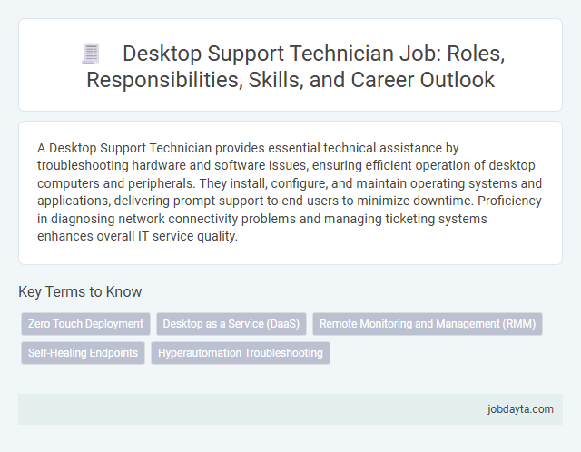 Desktop Support Technician Job: Roles, Responsibilities, Skills, and Career Outlook