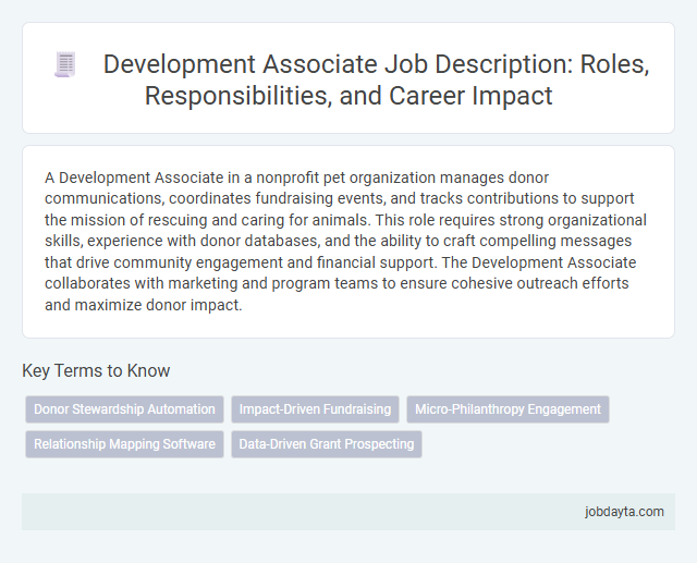 Development Associate Job Description: Roles, Responsibilities, and Career Impact