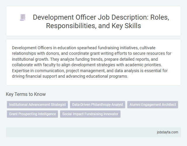 Development Officer Job Description: Roles, Responsibilities, and Key Skills
