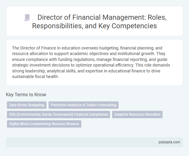Director of Financial Management: Roles, Responsibilities, and Key Competencies