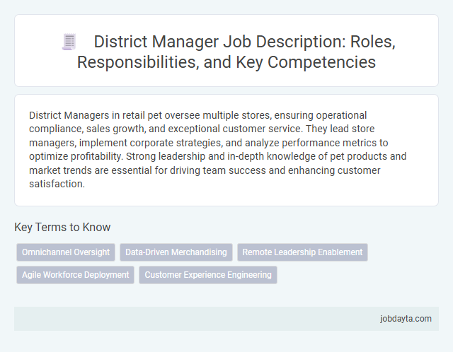 District Manager Job Description: Roles, Responsibilities, and Key Competencies