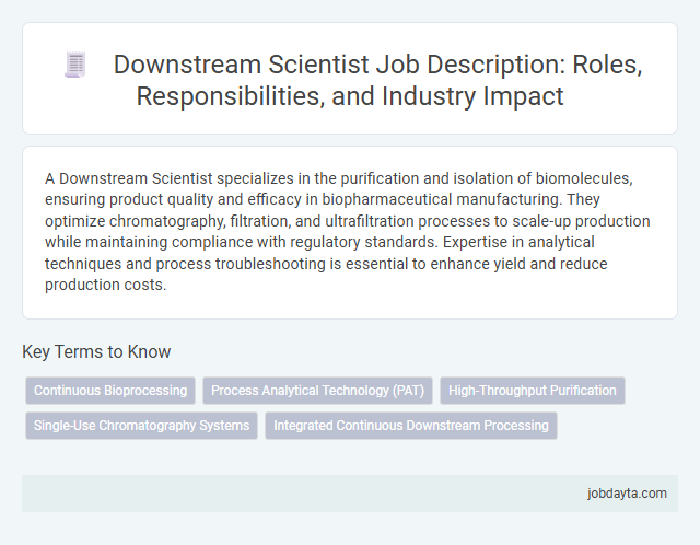 Downstream Scientist Job Description: Roles, Responsibilities, and Industry Impact