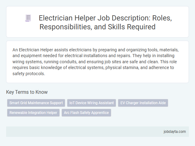 Electrician Helper Job Description: Roles, Responsibilities, and Skills Required