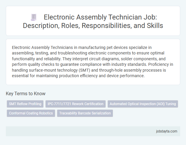 Electronic Assembly Technician Job: Description, Roles, Responsibilities, and Skills