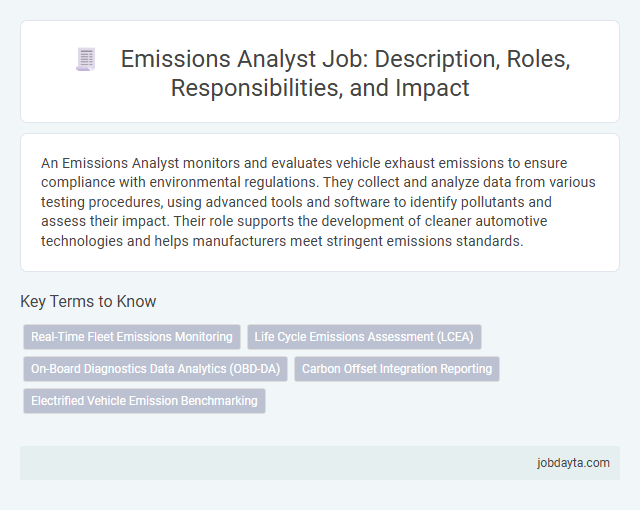 Emissions Analyst Job: Description, Roles, Responsibilities, and Impact