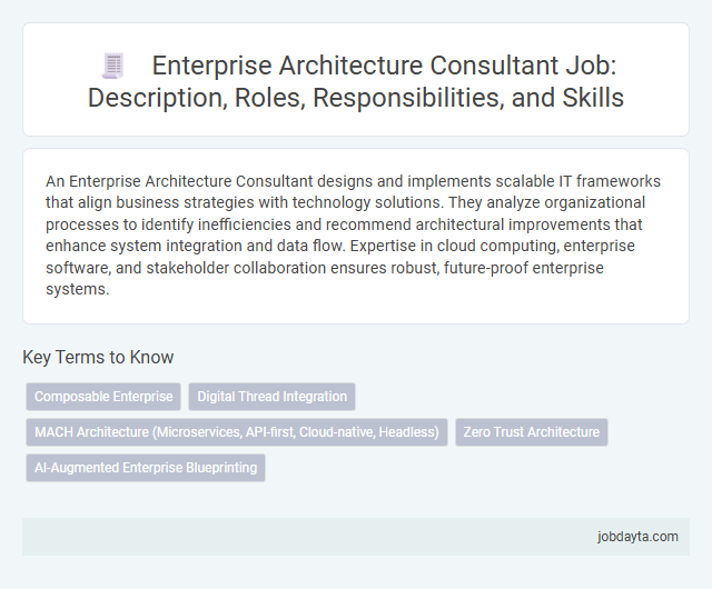 Enterprise Architecture Consultant Job: Description, Roles, Responsibilities, and Skills