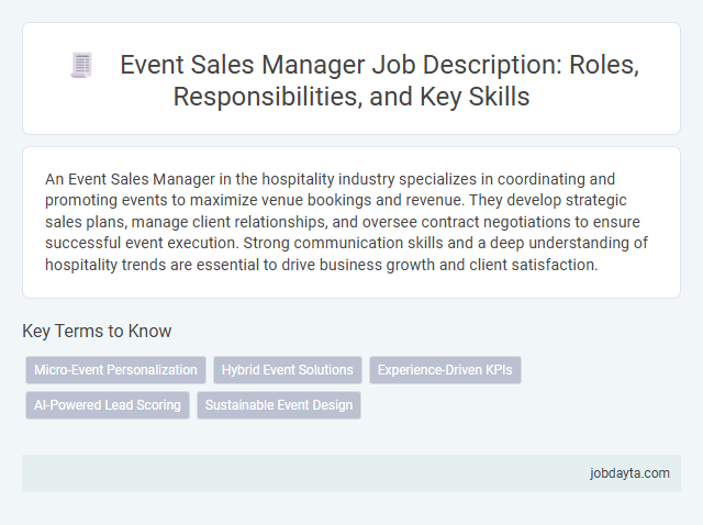 Event Sales Manager Job Description: Roles, Responsibilities, and Key Skills